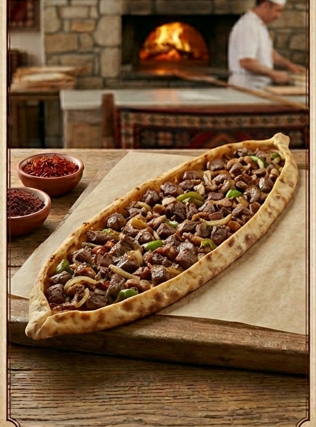 Açık Kavurmalı Pide